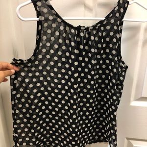 Sheer polka dot top